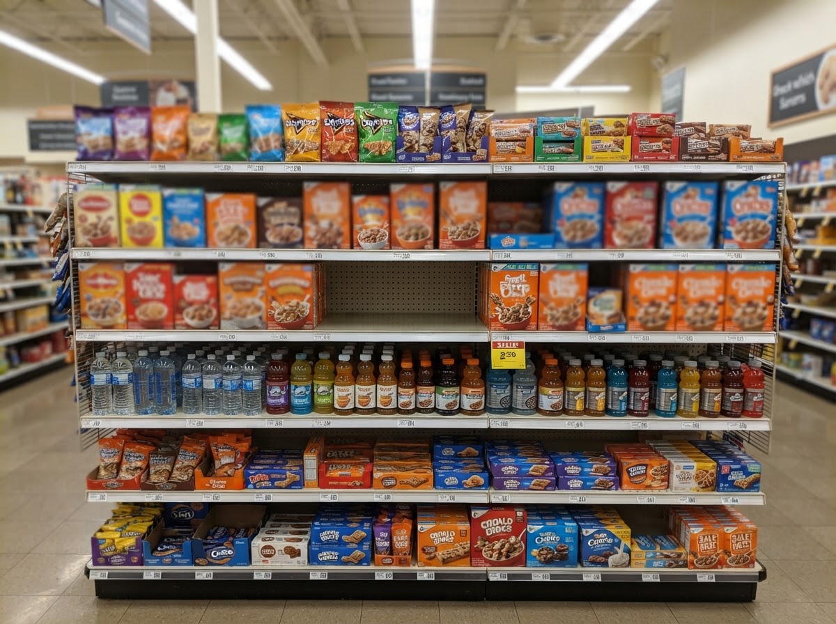 Sample grocery shelf for the Aislix live demo